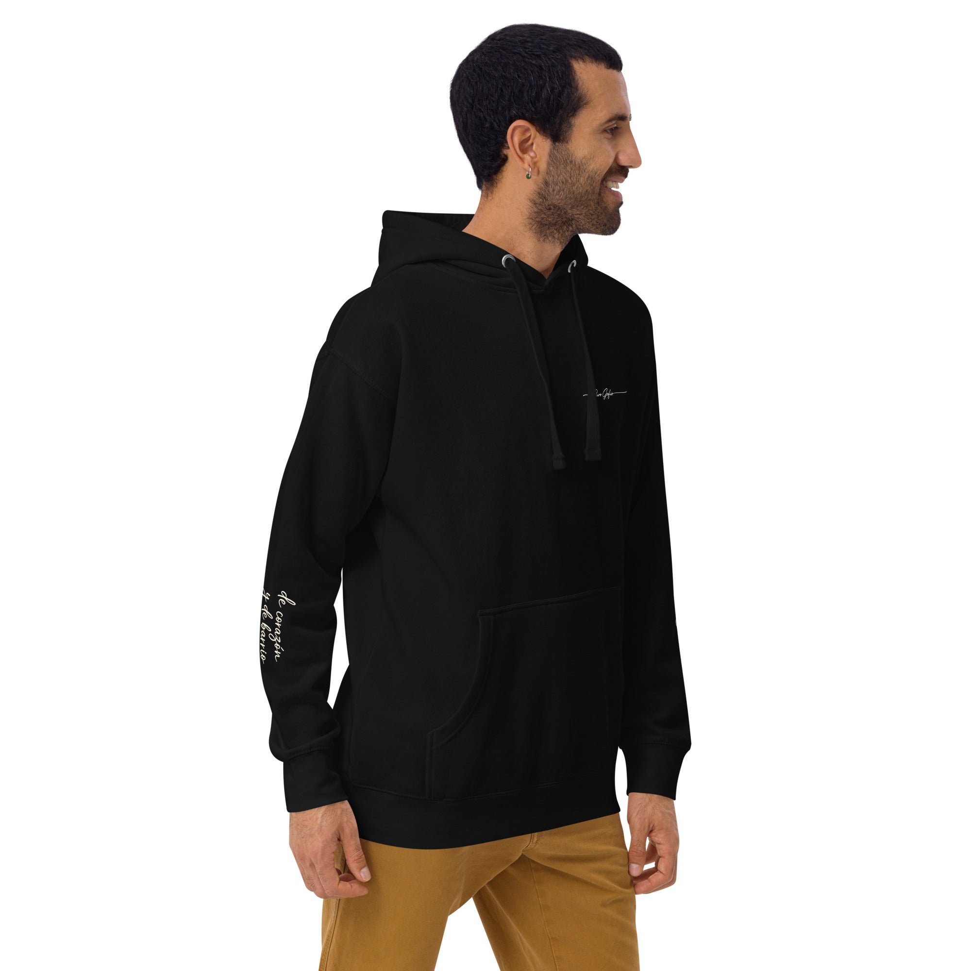 Hoodie "De Barrio" – Edición Raíces Plata – Puro Gofio Original - Puro Gofio Shop