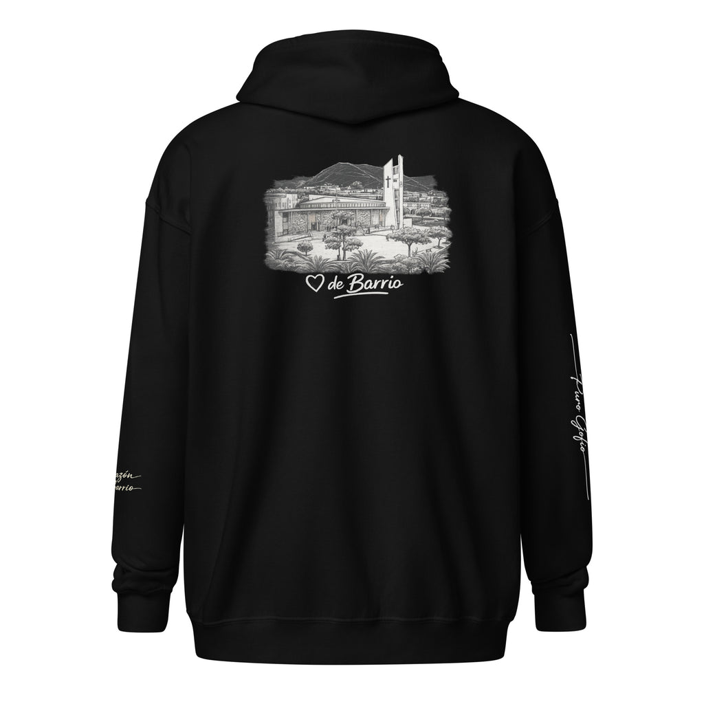 Sudadera con Cremallera Finca España – Edición Raíces Plata – Puro Gofio Original - Puro Gofio Shop