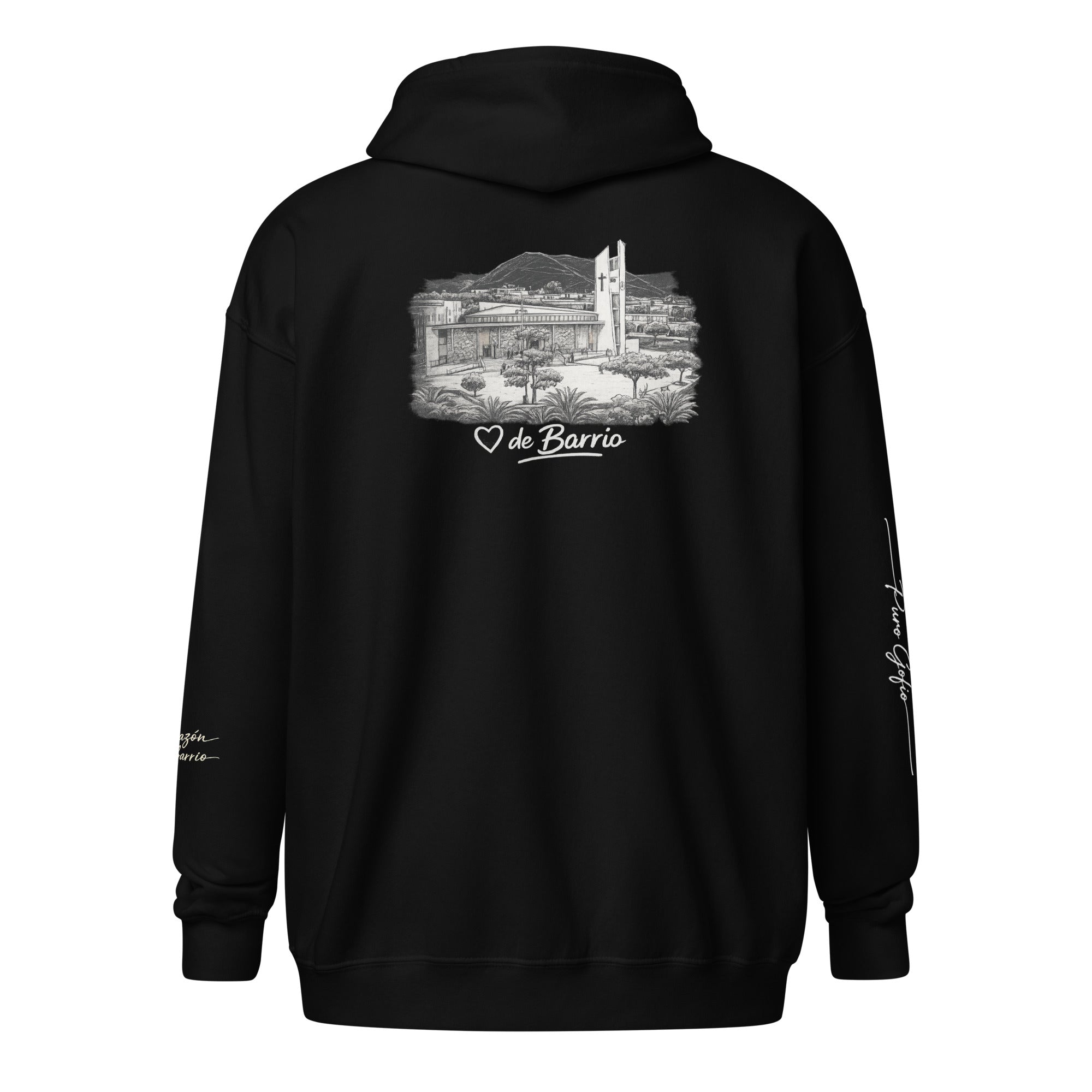 Sudadera con Cremallera Finca España – Edición Raíces Plata – Puro Gofio Original - Puro Gofio Shop