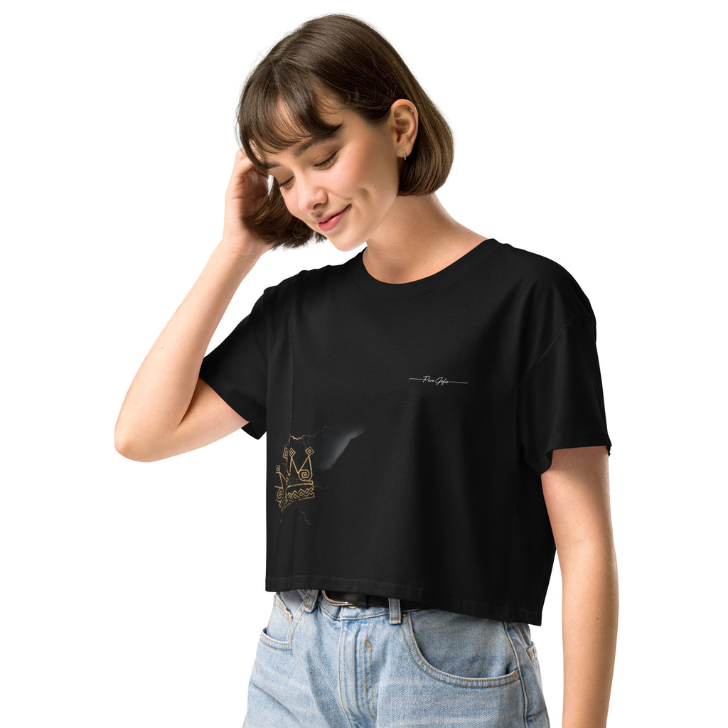 Camiseta Dacil, estilo crop para la verdadera mujer Canarias - línea Raíces - Puro Gofio Shop
