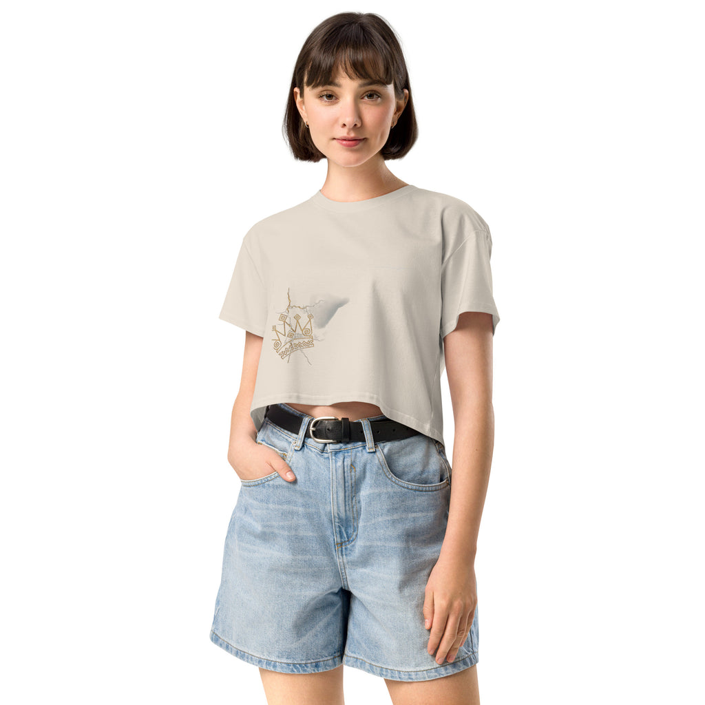 Camiseta Dacil, estilo crop para la verdadera mujer Canarias - línea Raíces - Puro Gofio Shop