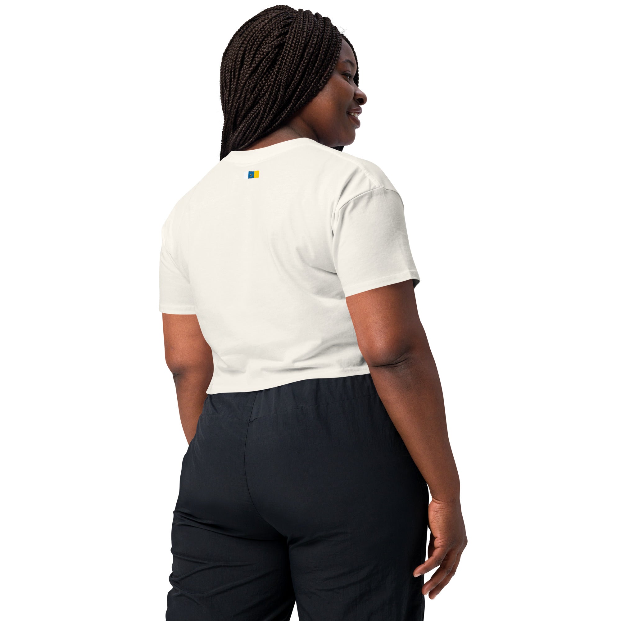 Camiseta Dacil, estilo crop para la verdadera mujer Canarias - línea Raíces - Puro Gofio Shop