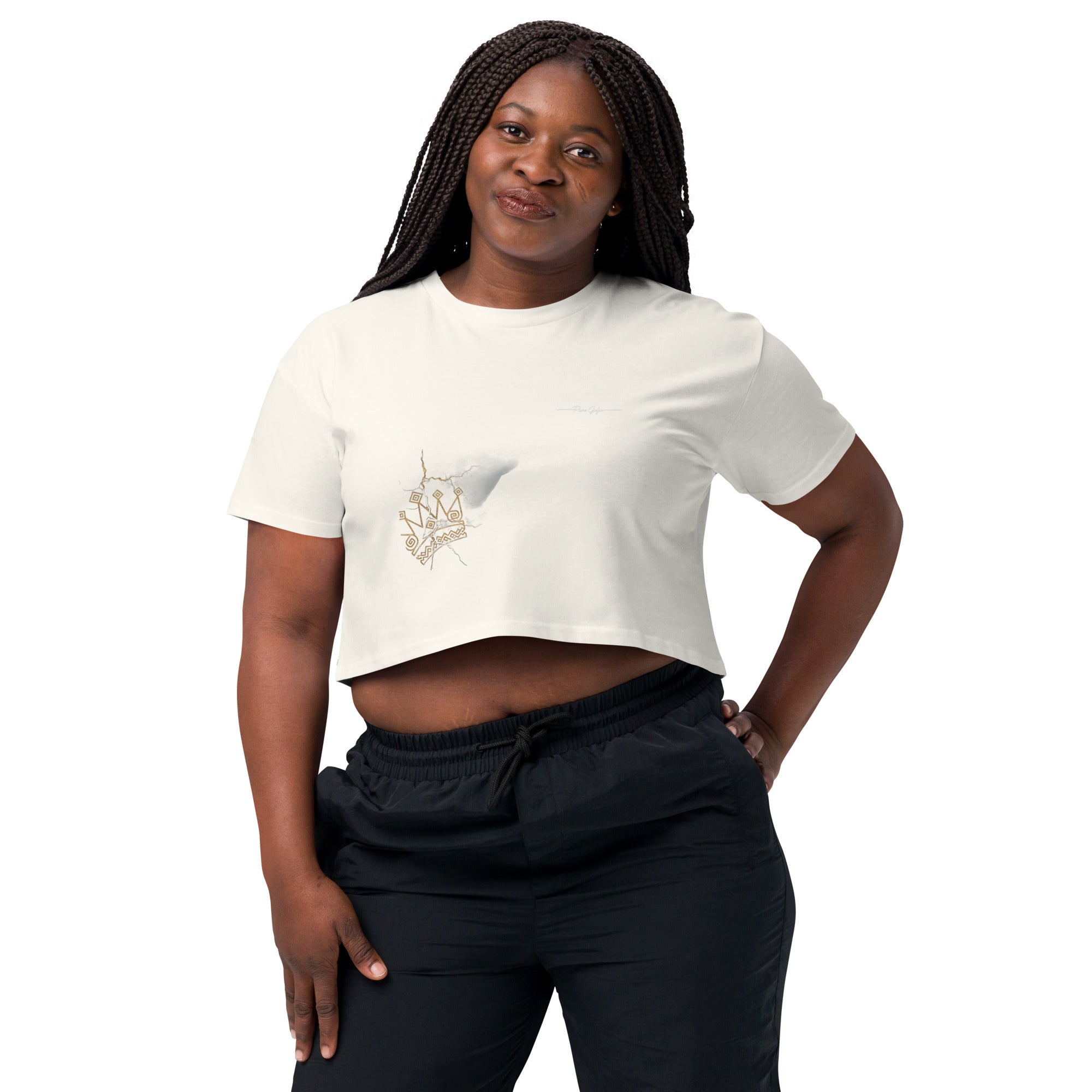 Camiseta Dacil, estilo crop para la verdadera mujer Canarias - línea Raíces - Puro Gofio Shop