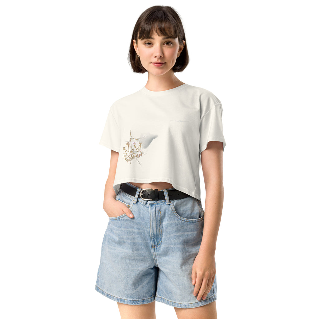 Camiseta Dacil, estilo crop para la verdadera mujer Canarias - línea Raíces - Puro Gofio Shop