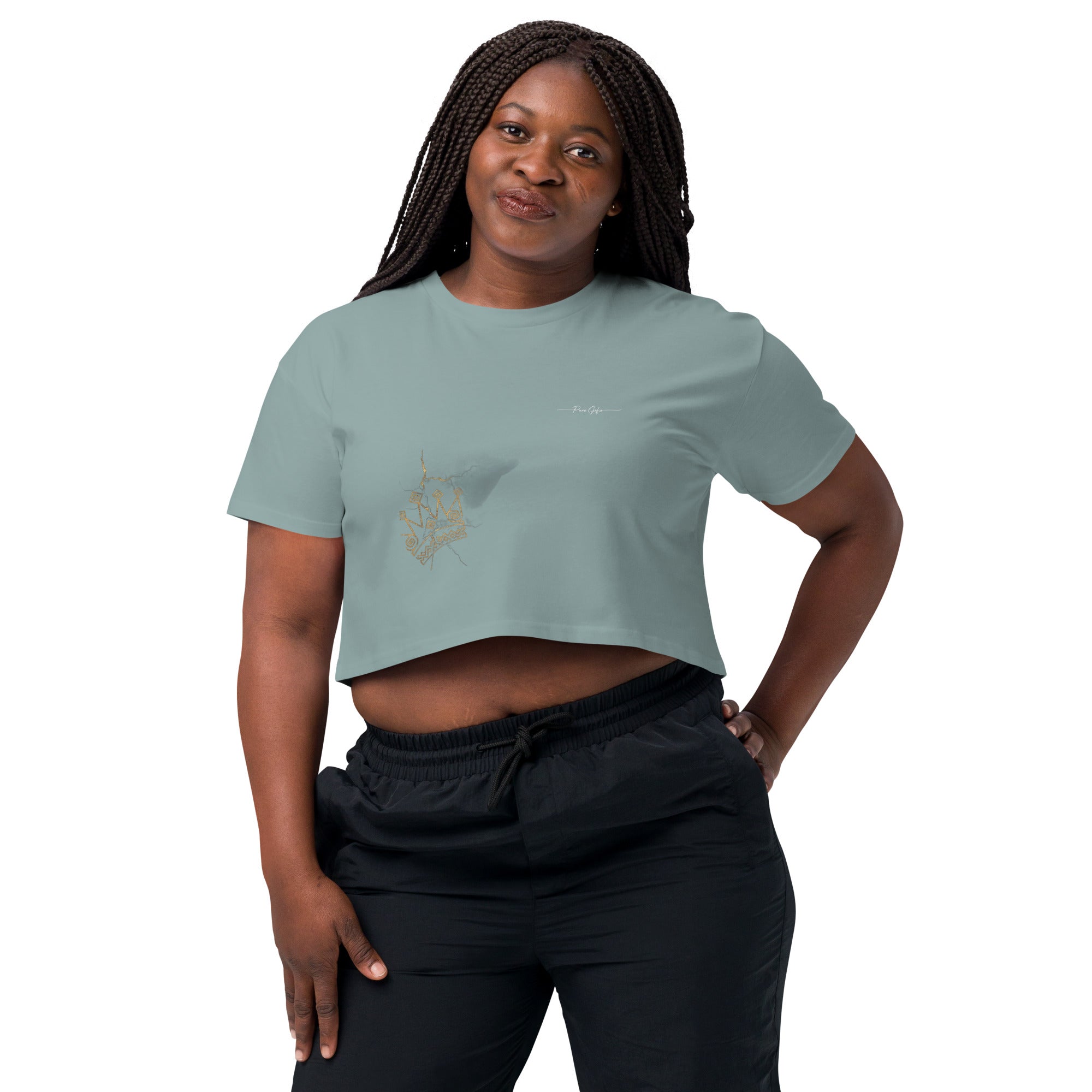 Camiseta Dacil, estilo crop para la verdadera mujer Canarias - línea Raíces - Puro Gofio Shop