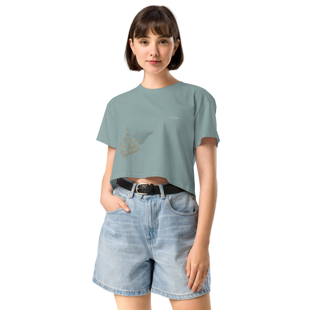 Camiseta Dacil, estilo crop para la verdadera mujer Canarias - línea Raíces - Puro Gofio Shop