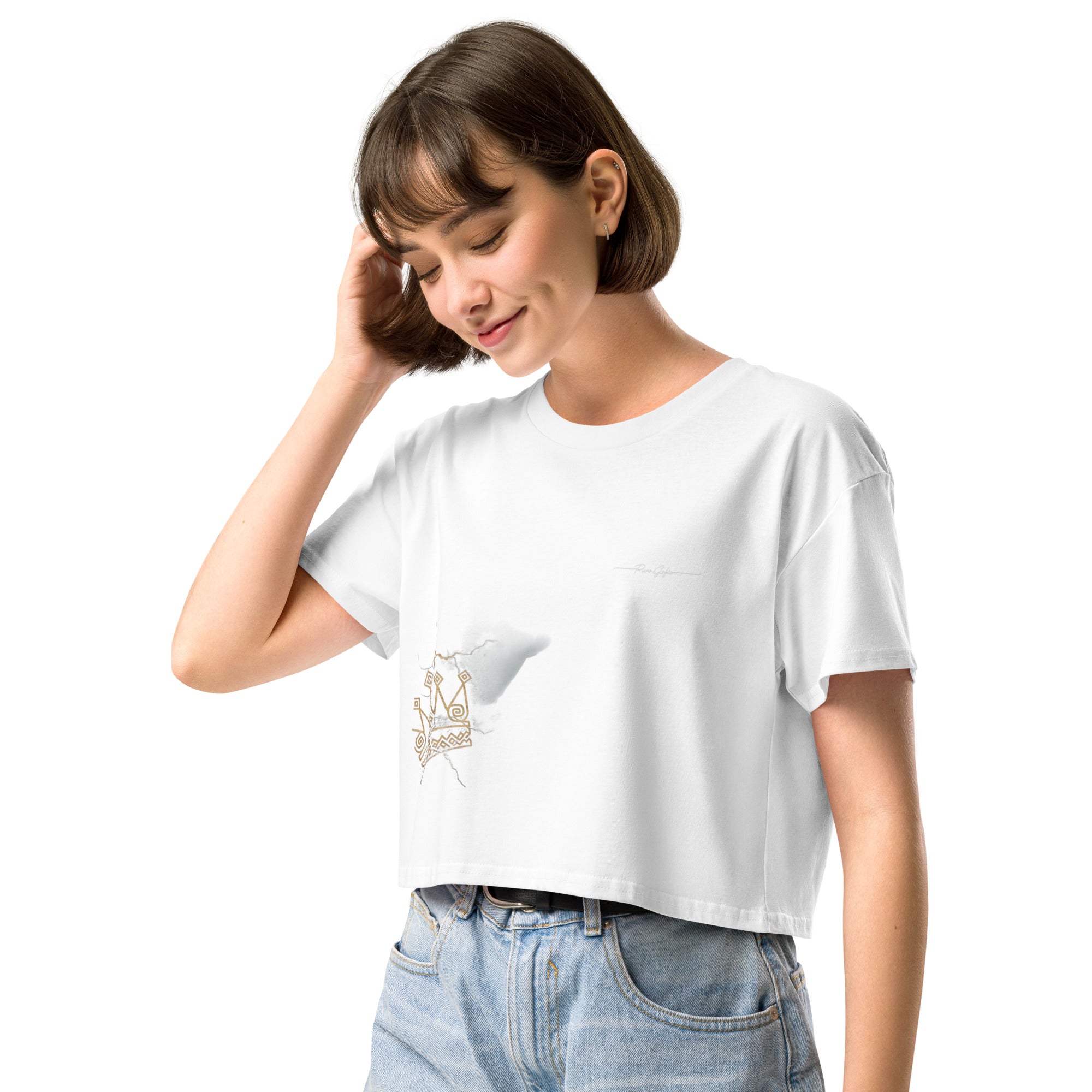 Camiseta Dacil, estilo crop para la verdadera mujer Canarias - línea Raíces - Puro Gofio Shop