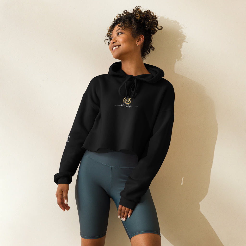 Sudadera Dácil · Línea Raíces (Cropped Hoodie mujer). - Puro Gofio Shop