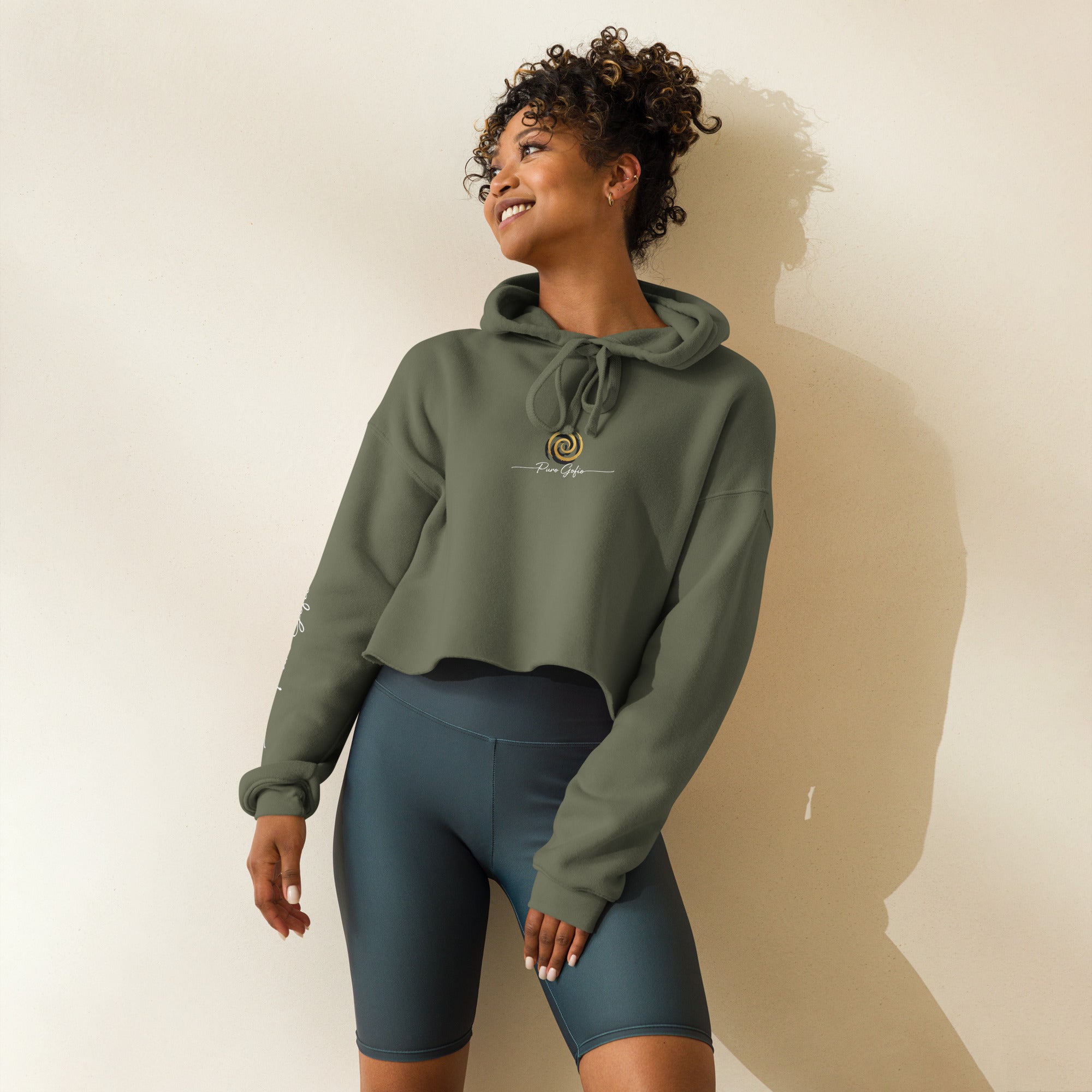 Sudadera Dácil · Línea Raíces (Cropped Hoodie mujer). - Puro Gofio Shop