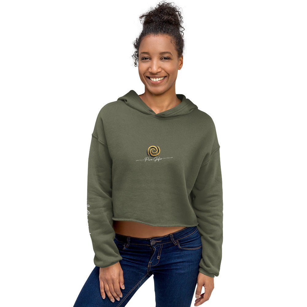 Sudadera Dácil · Línea Raíces (Cropped Hoodie mujer). - Puro Gofio Shop