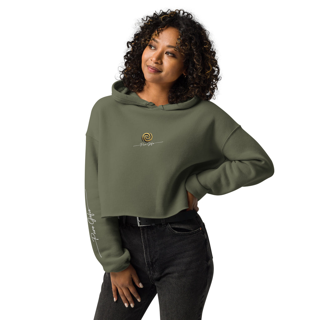Sudadera Dácil · Línea Raíces (Cropped Hoodie mujer). - Puro Gofio Shop